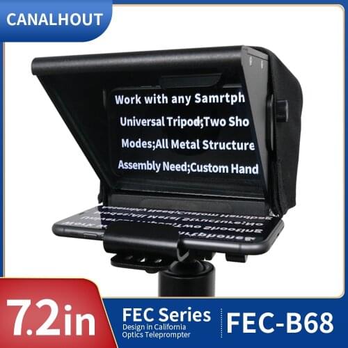 Teleprompters for All Smart Phones, All Metal Structure,Professional Tool to Prompt The Bloggers Lines,Two Types of Work,w/ Bag