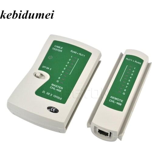 Kebidumei RJ45 RJ11Cat5 Cat6 LAN Cable Tester Handheld Network Cable Tester Wire Telephone Line Detector Tracker Tool kit