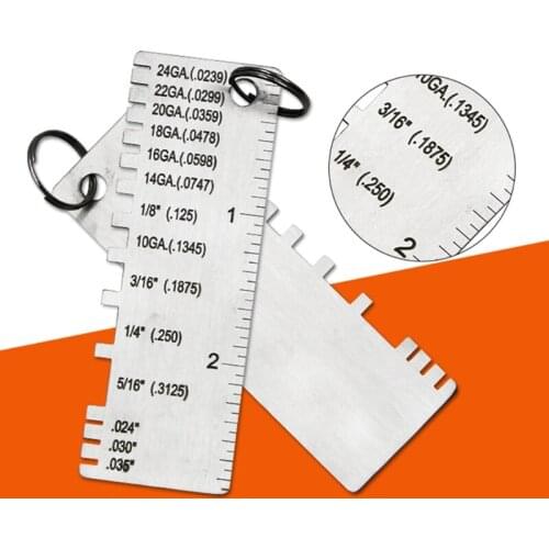 Stainless Steel Thickness Gauge Weld Inspection Ruler Welding Seam Gauge Caliper Metal Sheet Measuring Tools