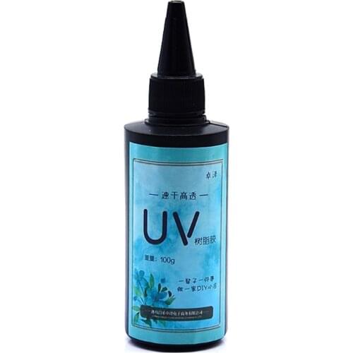 UV Resin Ultraviolet Curing Epoxy Resin Hard Crystal Clear Solar Cure Sunlight Activated DIY Resin Mold Jewelry Making 97QE