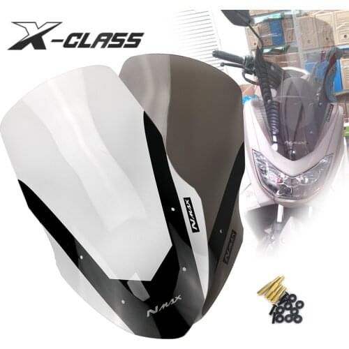 Motorcycle Windscreen Front Windshield Spoiler Air Deflector Clear Smoke Wind Deflector for YAMAHA NMAX155 2013-2018 2019 2020