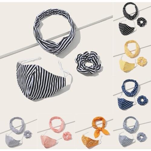 Women Headband Hair hoop Mask Set Suit Yoga hair band Sports face wash headband accesorios para el cabello резинки для волос