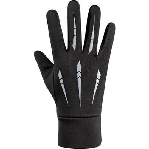Winter Mens Full-Finger Waterproof and Velvet Warm Anti-Skid Outdoor Fitness Cycling Touch Screen Mountaineering Fishing Gloves