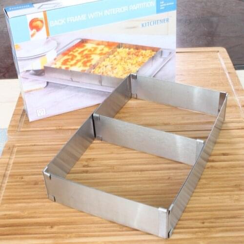 1PC Stainless Steel Square Shape Mousse Cake Ring Adjustable Mousse Cake Mold Baking Accessories LB 001
