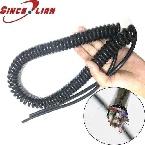 12-core 13-core Encoder Wire Spring Cable Multi-core Shielded CNC Machine Tool Electronic Handwheel Wire