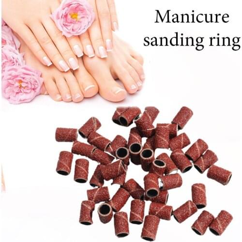 50/100 Pcs Nail Schuurbanden Voor Nail Bit Manicure Remover Pedicure Voor Frees Manicure Uv Gel Set Vervanging U5V4