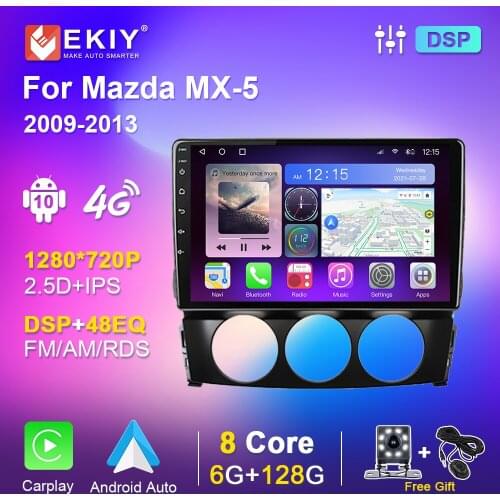 Android 10 Car Radio For Mazda MX-5 III 2009 2010-2013 Multimedia Navigation GPS Player Stereo Video Audio Carplay Auto 4G WiFi