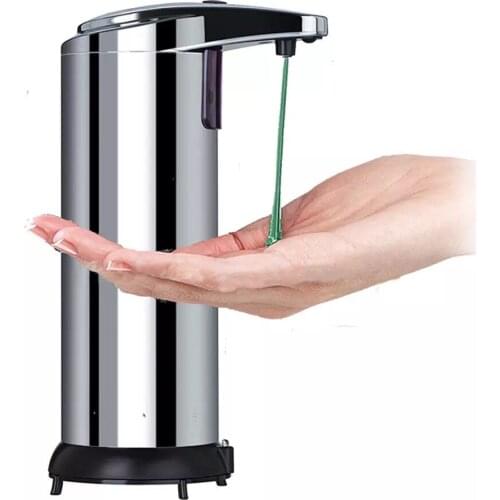 Freeshipping New Modern Automatic Electroplate Soap Dispenser Stainless Steel Ifrared Handfree Sanitizer Soap for Detergent
