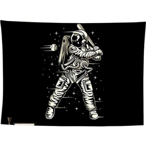 Baseball astronaut tapastry wandtapijt large wall cloth kids bedroom backdrop tapisserie murale