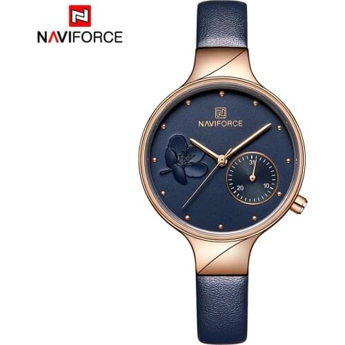 Naviforce Women Watches Luxury Brand Leather belt Ladies Quartz Wrist Watch Women Watches Sport Relogio Feminino Montre Femme