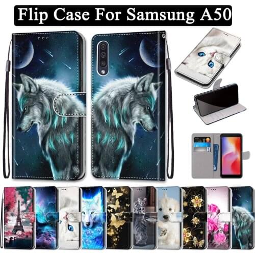 A50 Case On For Samsung Galaxy A50 A 50 A505F Coque Wallet Flip Cover For Samsung A50 Galaxy A50 A 50 Magnet Leather Capa