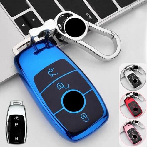 TPU Car Key Case For Mercedes Benz E S Class E300 E400 2017 2018 W213 Smart Auto Remote Fob Protector Cover Keychain Accessories