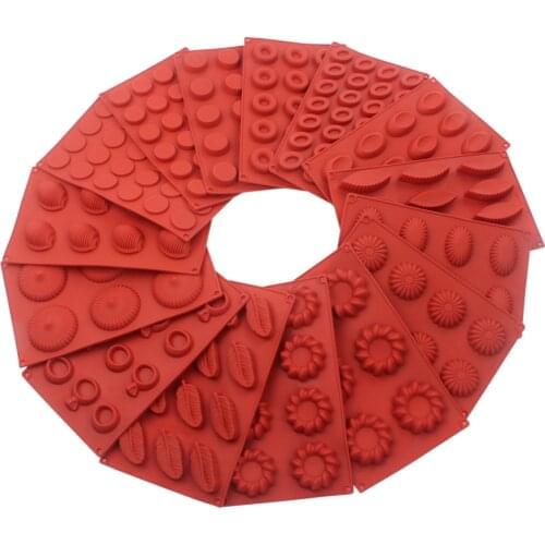 COOKNBAKE Silicone Mini Donut Maker Baking Muffin Pan Tray 15 Holes Mold for Donuts Chocolate Candy Jello Cake Decoration Soap