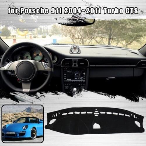For Porsche 911 2004~2011 Turbo GTS Car Dashboard Cover Avoid Light Pad Instrument Platform Cover Mat Carpet Accessories