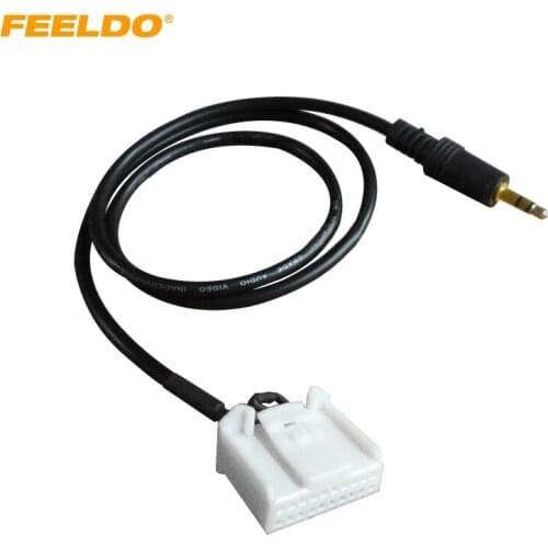 FEELDO 10Pcs Car 3.5mm Audio AUX 20PIN Wire Adapter Input Wire Cable For Toyota Camry/Corolla/Reiz/RAV4/Highlander