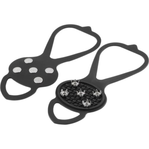 Hot Sale 1 Pair Walking Cleat Ice Gripper Anti Slip Ice Snow Walking Shoe Spike Grip Camping Climb Ice Crampon Ice