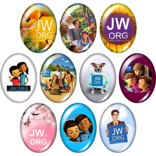 JW.ORG Jehovahs Witnesses JW the Bible Love Oval 18x25mm/30x40mm mixed photo glass cabochon demo flat back Jewelry findings