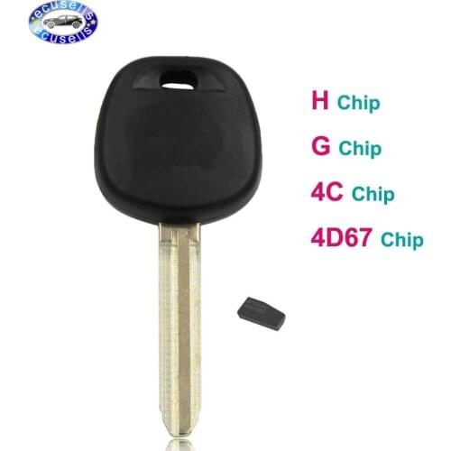 Transponder Key With "H" Chip "G" Chip,4D67 Chip, 4C Chip inside for Toyota TOY43 Blade