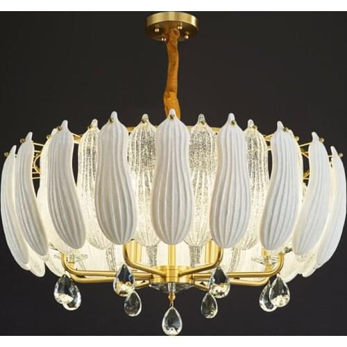 Modern Design Copper Led Pendant Lights Living Room Decor Led Pendant Lamp Glass Led Hanging Lights Bedroom Suspension Luminaire