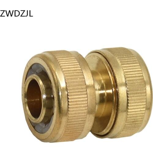 3/4" hose repair joint brass quick connector copper 2 way hose repair 20MM Garden Irrigation adapter 1pcs