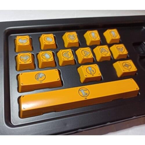 28EA 15 keys E-BLUE ABS Backlight Keycap Mechanical Keyboard Keycap for CS GO PUBG with free key cap puller