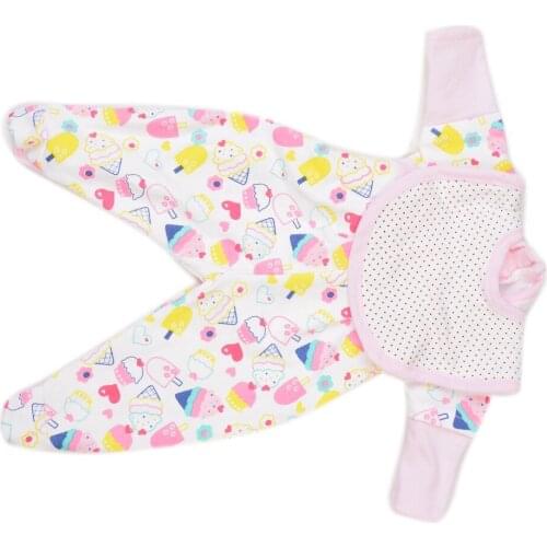 Lovely Suit For 17 inch Reborn Baby Doll Rompers With Bib Looks so Real Baby Clothes Ice Cream pattern Hot Sale Doll Accessories