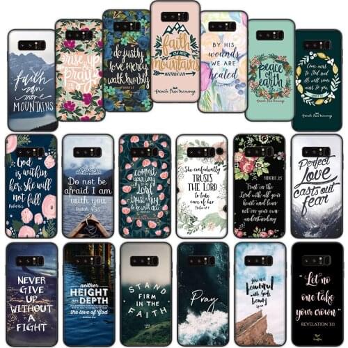 Bible verse Jesus Christ Soft Cover Case for Samsung Galaxy Note 8 9 A01 A60 M10 M20 M30 M40 M30S S8 S9 Plus