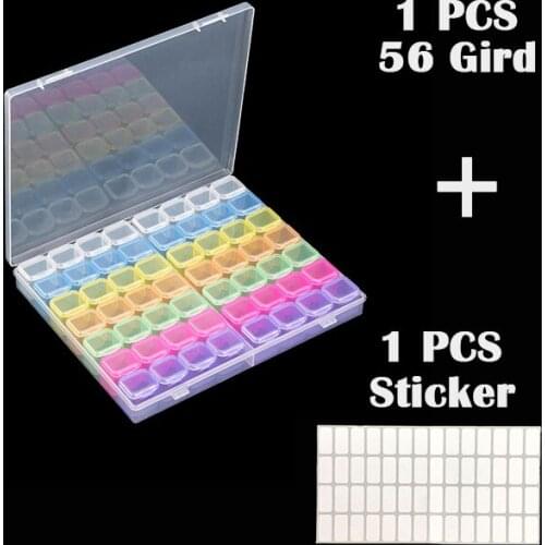 Storage 56Lattices Dismountable Diamond Home Embroidery Accessories diamond painting Boxes Cross Stitch Cases Storage Organizer