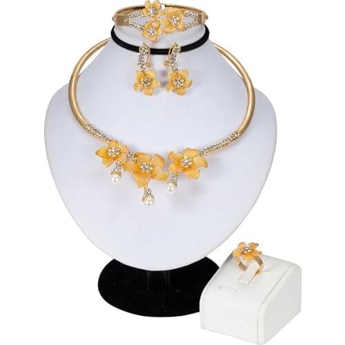 African Big Beads Women Necklace/Earrings/Pendant Jewelry Set For Women Gold Color/Copper African/Ethiopian Wedding/Party Gifts