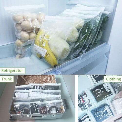 Vacuum Sealer Bags Food Sealer Bags Keep Food Fresh Food Grade PE Food Double Sealing Strips Packaging Heating Food Reusable