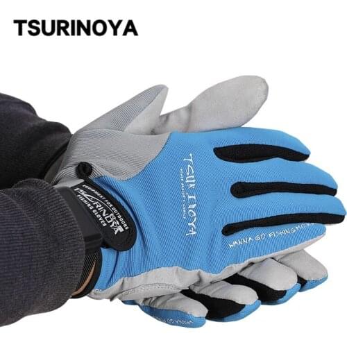 TSURINOYA Fishing Gloves Full Finger Anti-Slip Outdoor Sports Gloves for Fishing High Quality Hand Protector Luvas Guantes