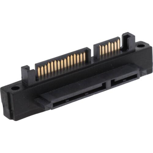 90 Degree Right Angle SATA 22Pin Male to SAS Female Extension Convertor