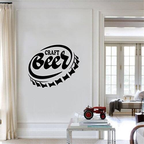 Beer Cap Craft Beer Alcohol For Home Bar Pub Club Wall Stickers Vinyl Wall Decal Waterproof Revocable ph495