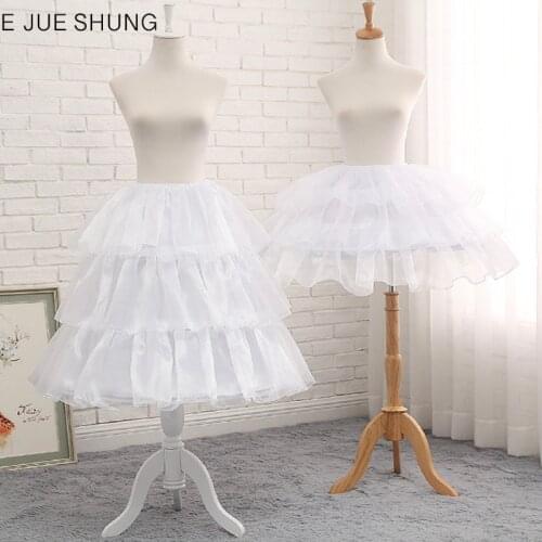 E JUE SHUNG Lolita Petticoat Cosplay Petticoat White Black Organza tiered Rockabilly Crinoline wedding accessories