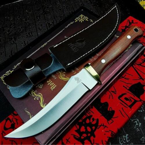 PEGASI 9CR18mov all-in-one straight knife family self-defense knife outdoor camping straight knife hunting knife tactical knife