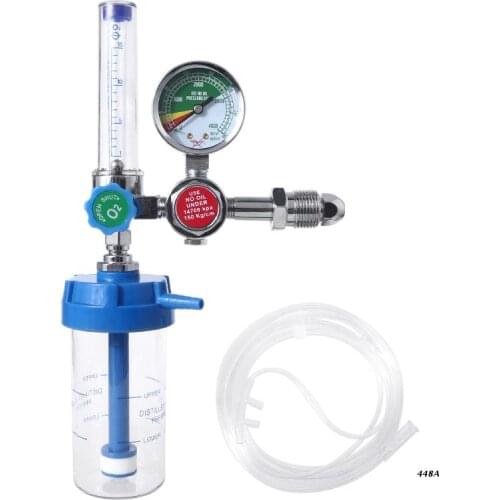Flow Meter Absorber Buoy Type Inhalator Pressure Gauge Pressure Reducing Val ve Regulator G5/8" Gas Regulator