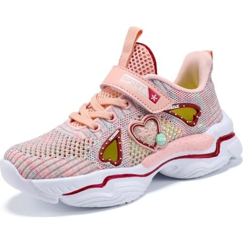 Girls' Sandals Summer Style Box Shoes Hollow Childrens Sports Shoes Mesh Medium And Large Childrens Single Mesh Shoes