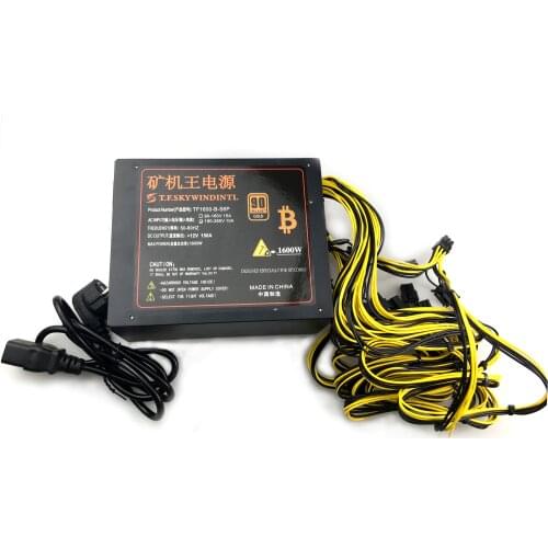 T.F.SKYWINDINTL 1600W Mining PSU PC Power Supply APW3 Mining Power Supply Antminer Miner S9 S7 L3+ D3 QJY99 BTC LTC DASH Ant ATX