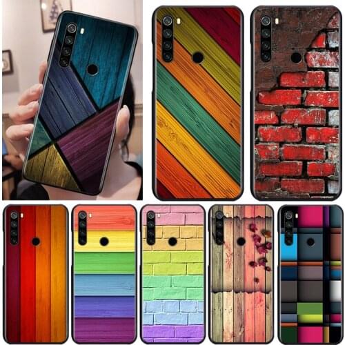 Slim Wood Grain Art Black Cover For Xiaomi Redmi Note 9 9S 8T 8 7 6 5A 5 4X 4 Pro Max Soft Phone Case