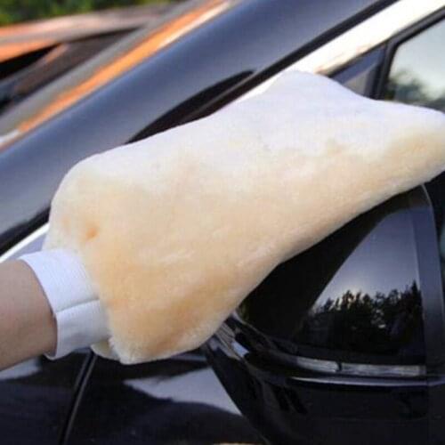 High Quality Synthetic Lambswool Polish Wash Mitt Soft Sheepskin Car Clean Glove