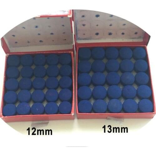 Xmlivet 50pcs/lot very cheap 12mm/13mm billiard pool cue tips/wholesales blue pigskin cue tips billiard accessories China