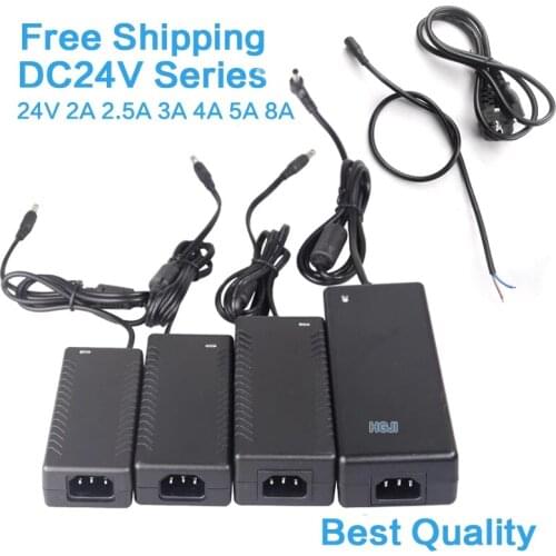 AC DC Adapter 24V Power Supply Adapter 2A 3A 5A 6.25A 8A AC100V--240V To 24V Power Supply Adapter LED Driver