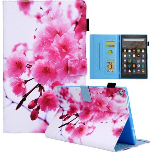 Shell for Amazon kindle Fire HD 10 Case HD 10 Plus Shockproof Coque Wake Sleep Flip Leather Funda Screen Protector Tablet Case