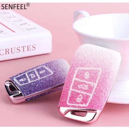 Car Key Case Cover For VW Volkswagen Skoda Superb Magotan Passat B8 A7 Golf Smart Remote Cover Interior Accessories Car-Styling
