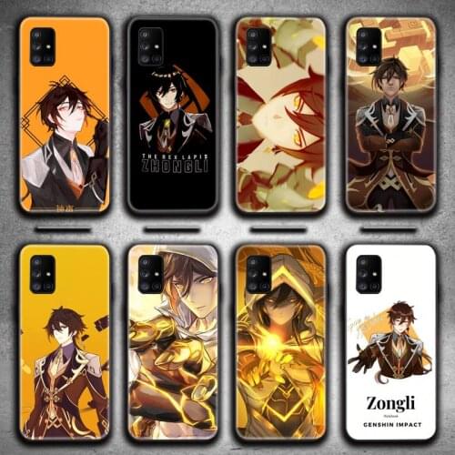Zhongli Genshin Impact Phone Case For Samsung Galaxy A52 A21S A02S A12 A31 A81 A10 A30 A40 A50 A70 A80 A71 A51 5G