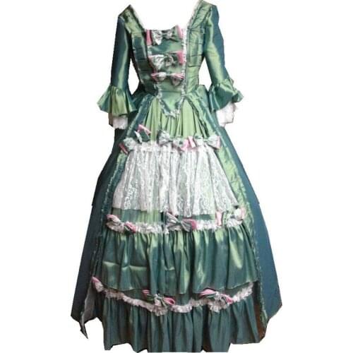 D-027 Victorian Gothic/Civil War Southern Belle loose Ball Gown Dress Halloween Vintage dresses Sz US 6-26 XS-6XL
