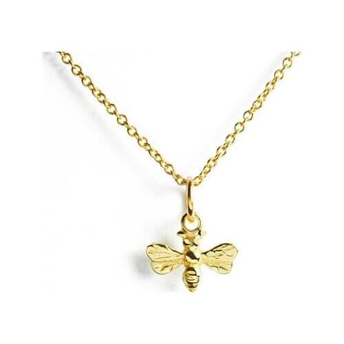 DANGGAO fashion Honey Bee Pendant for women collar jewellery choker necklace charm Gold Silver color Rose Gold color