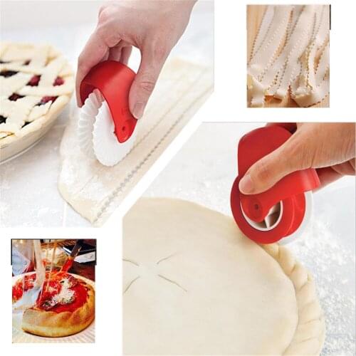 Pizza Pastry Dough Lattice Cutter Pastry Pie Decor Cutter Wheel Roller Crust Baking Decor Kitchen Tools Noodle Roll Fancy Knife