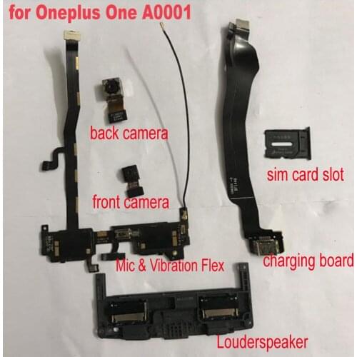 Louderspeaker USB Charging board & Microphone Mic and Vibration Motor Flex Cable Ribbon for Oneplus One A0001 rear back camera