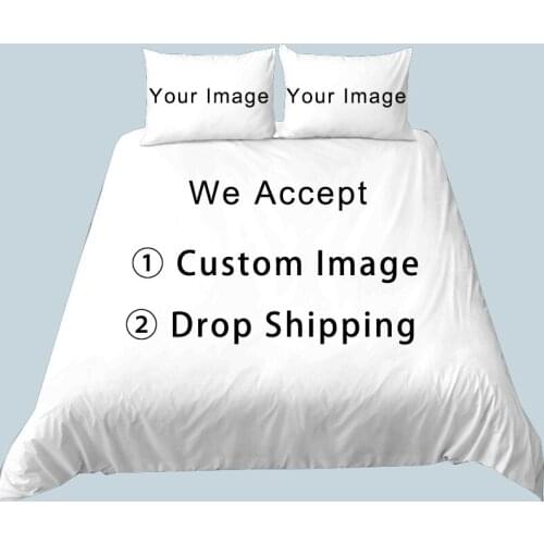 Customize 3D Bedding Sets Pillowcase Printed Ployester Home Textile Duvet Cover Set Queen King Twin Size 2/3Pcs Made DIY Design